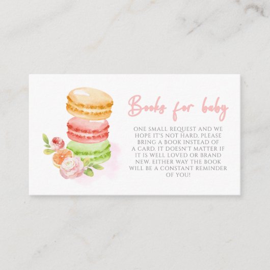 水彩マカロン赤ちゃんシャワーベビー エンクロージャーカード (正面)