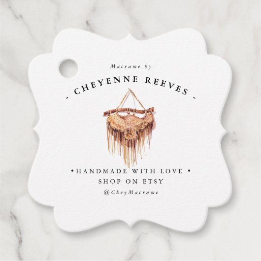 水彩マクラメロゴ |ビジネスつるラベル フェイバータグ (正面)