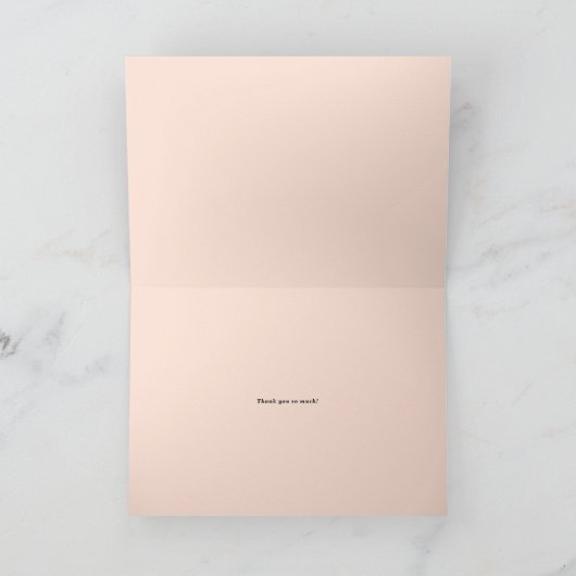 水彩マグノリアとコットンのリースのウェディングカード サンキューカード (内部)