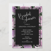 水彩マグノリアの花のブライダルシャワー 招待状 (正面)