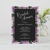 水彩マグノリアの花のブライダルシャワー 招待状 (スタンド正面)