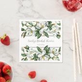 水彩マグノリアグリーナリー結婚ズナプキン スタンダードカクテルナプキン (インサイチュ)