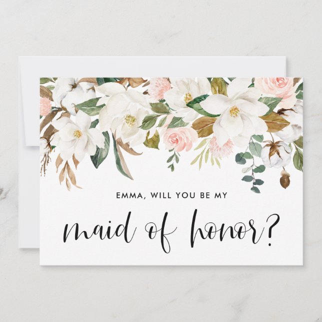 水彩マグノリアコットンガーランド  メイドオブオナー (正面)