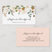 水彩マグノリアコットンガーランド 名刺 (正面/裏面)