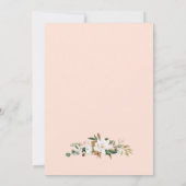 水彩マグノリアコットンリースベビーシャワー 招待状 (裏面)