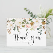 水彩マグノリアコットン ガーランド サンキューカード (スタンド正面)