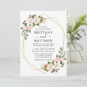 水彩マグノリアスバラジオセージグリーン結婚ズ 招待状 (スタンド正面)