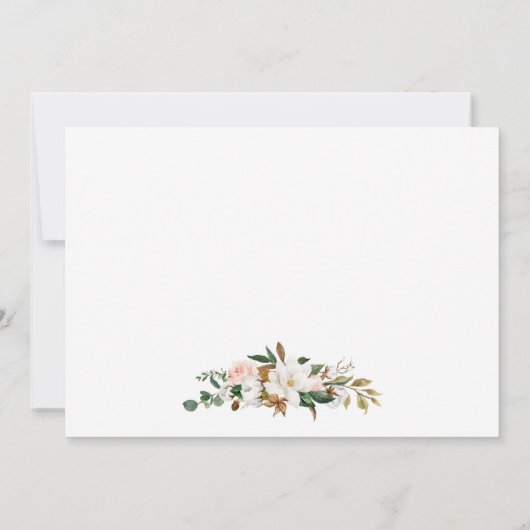 水彩マグノリアスバラブライダルシャワールンチョン 招待状 (裏面)