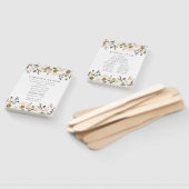 水彩マグノリアスパーソナライズされた結婚式 プログラム ハンドファン (組立なし)