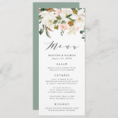 水彩マグノリアス |のメ結婚ニュー・カード メニュー (正面/裏面)