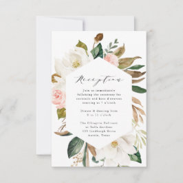水彩マグノリアス |ウェディングレセプションカード 出欠カード