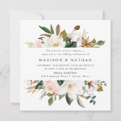 水彩マグノリアス |フローラ結婚ー 招待状 (正面)