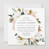 水彩マグノリアス |フローラ結婚ー 招待状 (正面)