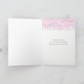 水彩マグノリアス、ホワイトマーブルデザイン誕生田 カード (内部)