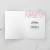 水彩マグノリアス、ホワイトマーブルデザイン誕生田 カード (内部)