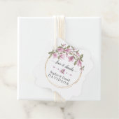 水彩マグノリアフラワーズ開花結婚金ゴールド フェイバータグ (インサイチュ)