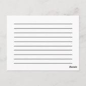 水彩マグノリアフローラレシピカード ポストカード (裏面)