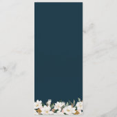 水彩マグノリアフローラ結婚のメニュー メニュー (裏面)