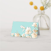 水彩マグノリアブライダルシャワー座席表 プレイスカード (裏面)