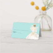 水彩マグノリアブライダルシャワー座席表 プレイスカード (正面)