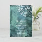 水彩マグノリアミニマル招待状 招待状 (スタンド正面)