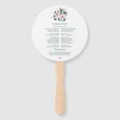 水彩マグノリアユーカリプツブーケ結婚ス ハンドファン (裏面)