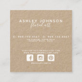 水彩マグノリアリースホワイトタイプスクウェア スクエア名刺 (裏面)