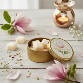 水彩マグノリアワックス溶解ラベルシール ラウンドシール