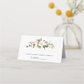 水彩マグノリア結婚式招待状エスコートカード プレイスカード (正面)