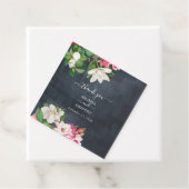 水彩マグノリア結婚花白黒 フェイバータグ (インサイチュ)