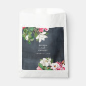 水彩マグノリア結婚花白黒 フェイバーバッグ (正面)