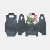 水彩マグノリア結婚花白黒 フェイバーボックス (折り畳みなし)