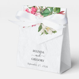 水彩マグノリア結婚花 フェイバーボックス