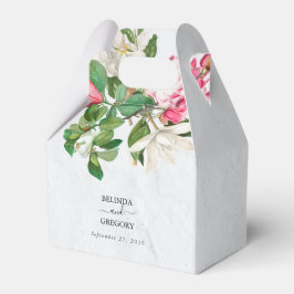 水彩マグノリア結婚花 フェイバーボックス