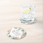 水彩マグノリア赤面私は踊り ラウンドペーパーコースター (インサイチュ)