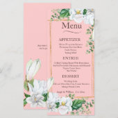 水彩マグノリア赤面結婚のメニュー メニュー (正面/裏面)