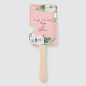 水彩マグノリア赤面結婚式 プログラム ハンドファン (裏面)