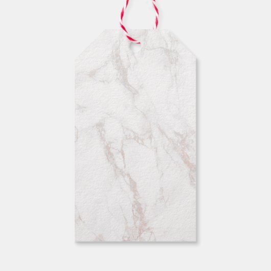 水彩マグノリア、フェイク大理石テクスチ結婚ャ ギフトタグ (裏面)