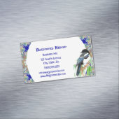 水彩マグパイバード自然ワイルドライフアートビジネス マグネット名刺 (インサイチュ)