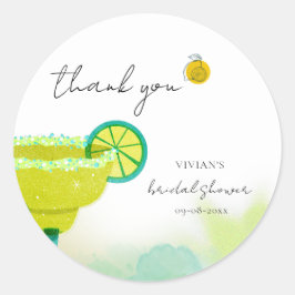 水彩マグリタ ライム テキーラ ブライダルシャワー ラウンドシール