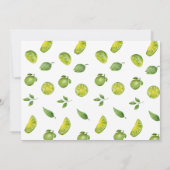 水彩マグリタ ライム ブライダルシャワー サンキューカード (裏面)