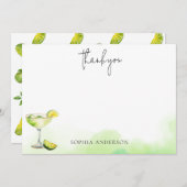 水彩マグリタ ライム ブライダルシャワー サンキューカード (正面/裏面)