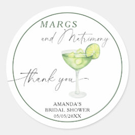 水彩マグリタ 感謝の気持ちを込めて 結婚前のお祝い ラウンドシール