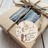 水彩マザーグースデイジー花ありがとう ラウンドシール