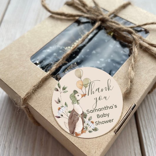 水彩マザーグースデイジー花ありがとう ラウンドシール