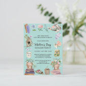 水彩マザーズデイフローラガーデンパーティー インビテーションポストカード (スタンド正面)