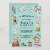 水彩マザーズデイフローラガーデンパーティー 招待状 (正面/裏面)
