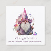 水彩マジック格言ウィザードパープル スクエア名刺 (正面)