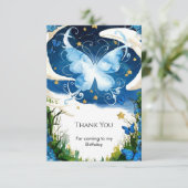 水彩マジック バタフライ バースデー サンキューカード (スタンド正面)
