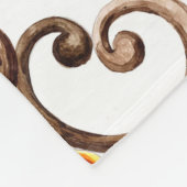 水彩マジョリカオーナメント フリースブランケット (角)